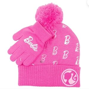 Barbie Beanie Girl's Hat and Glove Set
